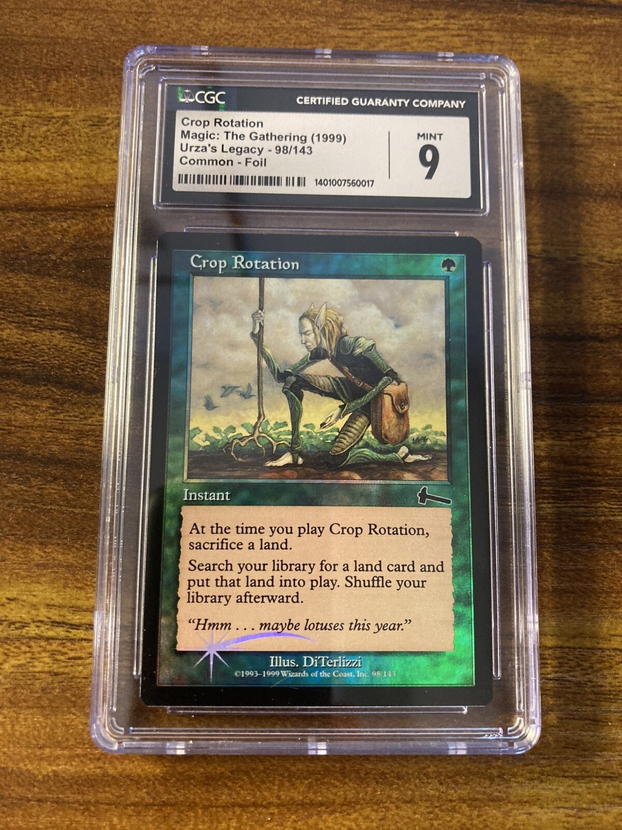 MTG✨CROP ROTATION FOIL✨Urza's Legacy CGC 9 MINT Common INSTANT