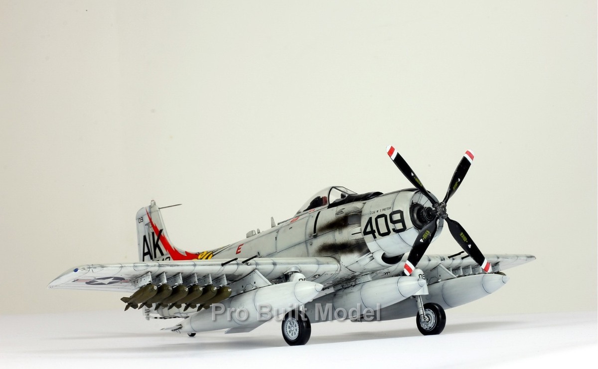 PreSale 1:48 ProBuilt Model US Navy A-1H Skyraider Vietnam war | eBay