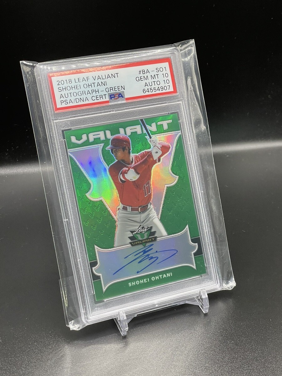 2018 Leaf Valiant Shohei Ohtani Rookie Auto Green /99 PSA 10 Auto