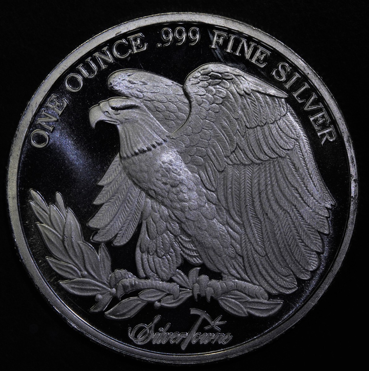 SilverTowne Eagle Walking Lady Liberty 1oz 999 FINE Silver art bar