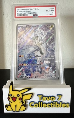 PSA 10 RESHIRAM JOURNEY TOGETHER ILLUSTRATION RARE #167 N'S