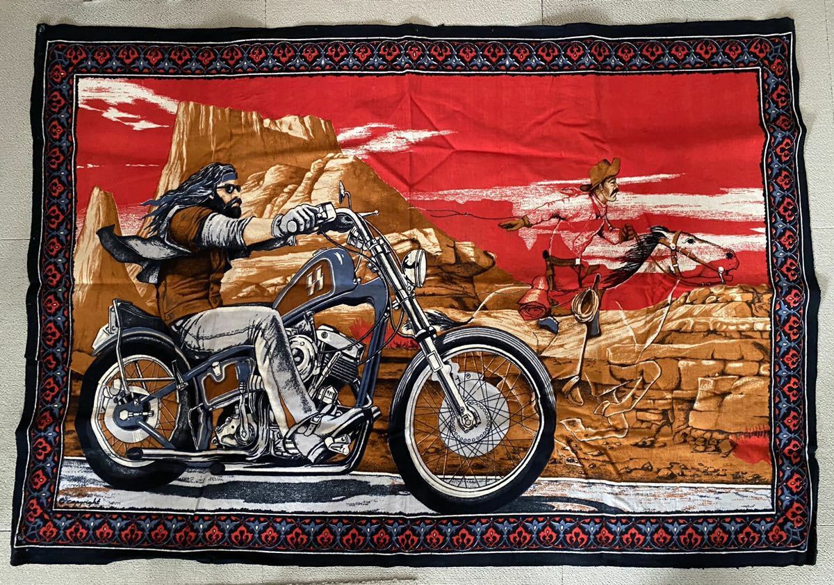 Easy Rider Vintage David Mann Harley Davidson Flag Buco Rare 137cm