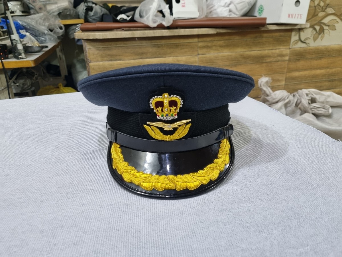 RAF ROYAL AIR FORCE GROUP CAPTAINS PEAKED CAP - All Size: British
