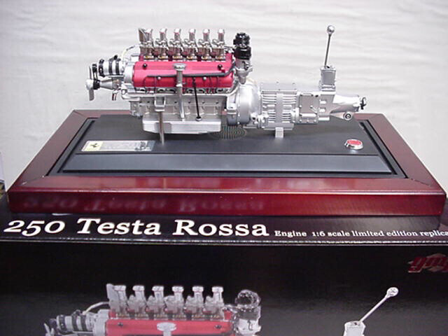 FERRARI TESTA ROSSA 250 LEGENDARY V-12 METAL ENGINE SOUND 6 WEBER