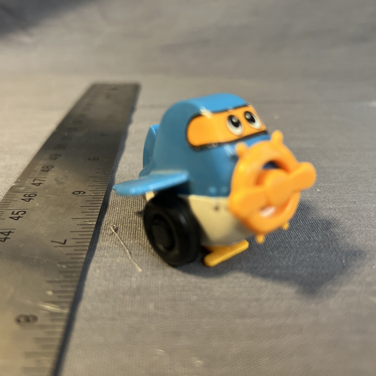 Tomy 1978 Flip Floppers Blue Airplane Wind Up Toy Windup Vintage