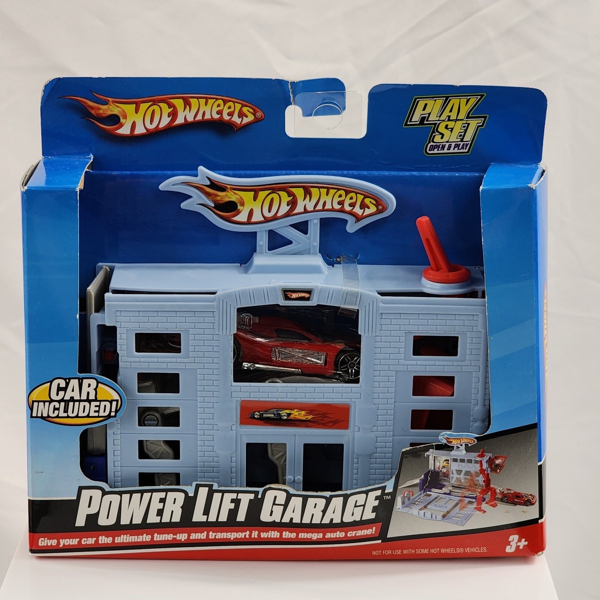 Hot Wheels Power Lift Garage Play Set With Car New In Box 2008