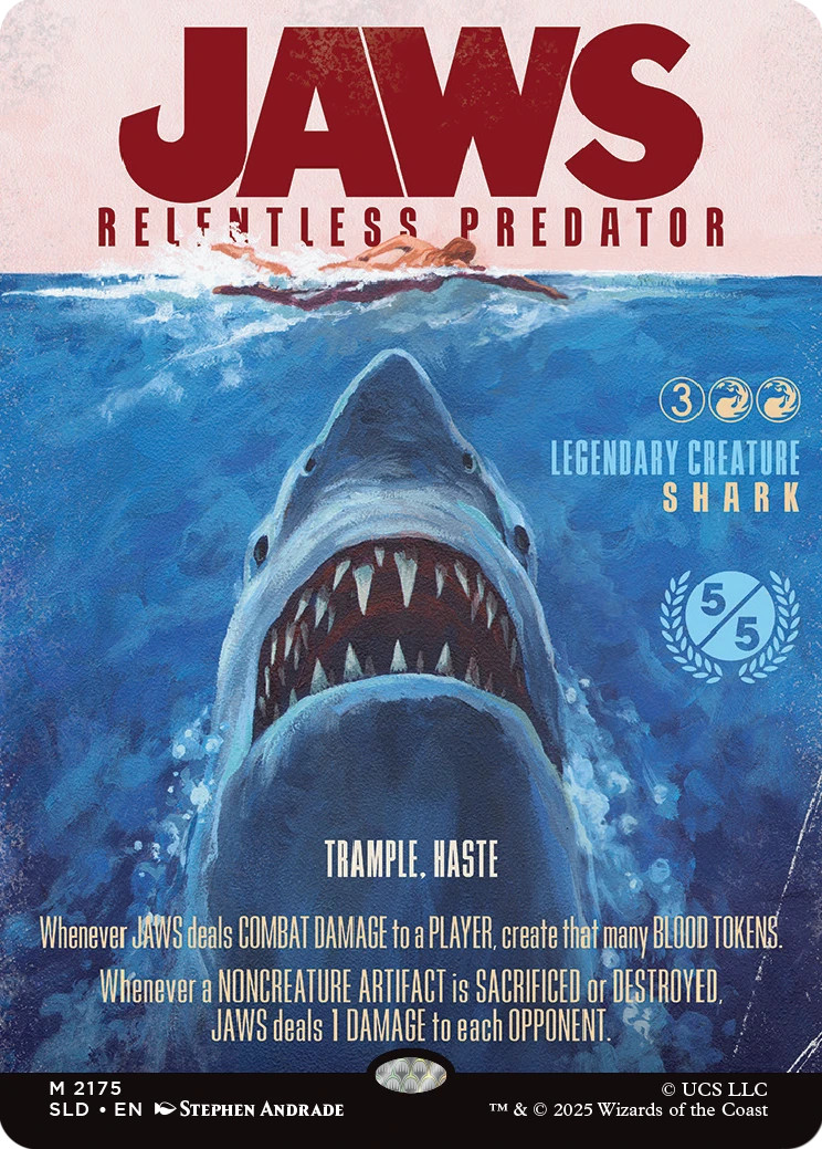 Magic the Gathering MTG Secret Lair x Jaws: Terror of Amity Island
