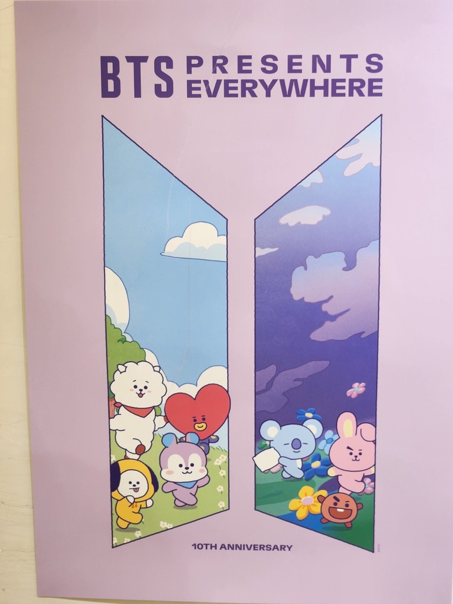BT21 BTS Official PRESENTS EVERYWHERE MD offline mini poster | eBay