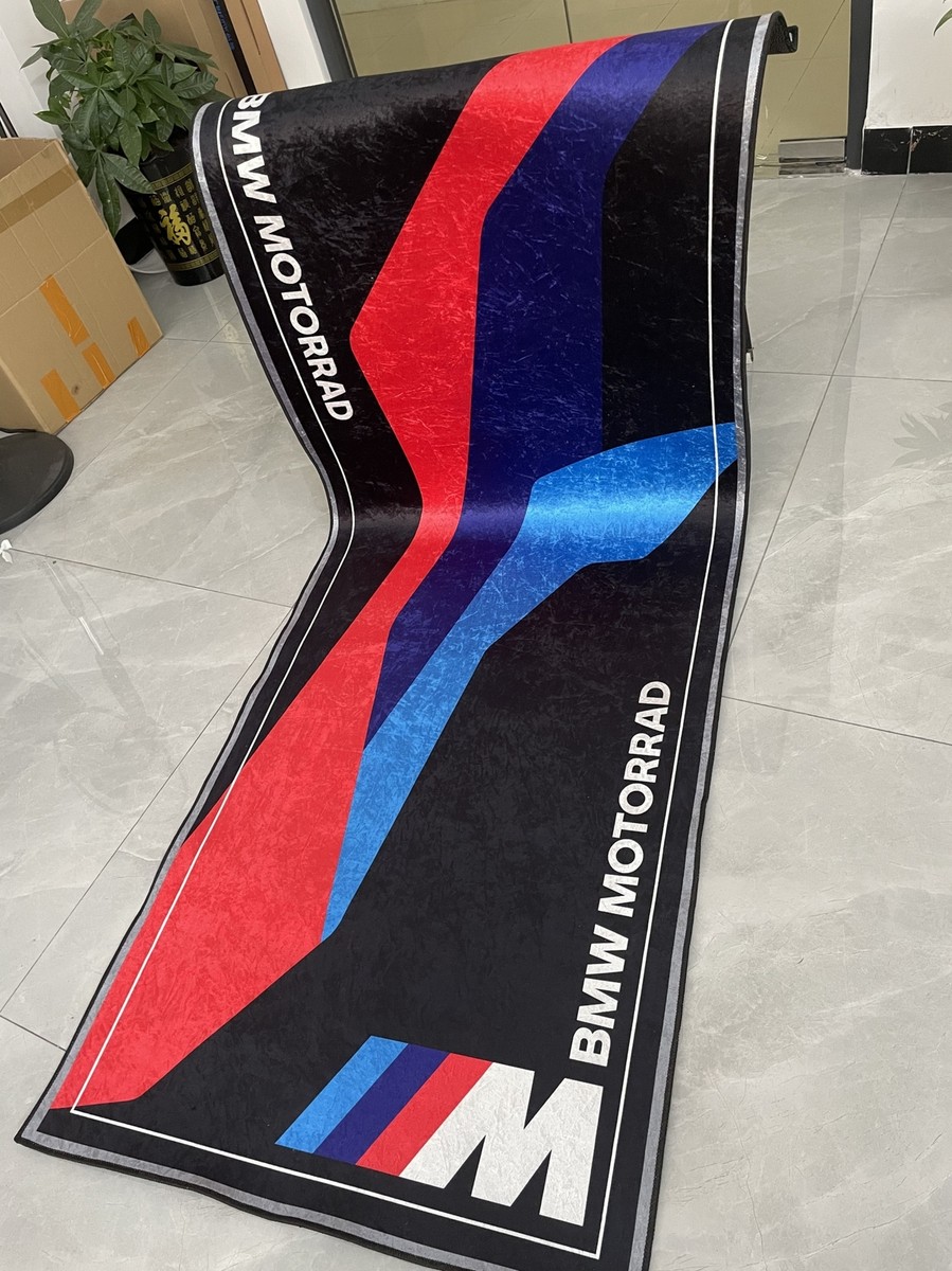 220x80cm Anti-slip Motorcycle Workshop Garage Carpet mat For BMW