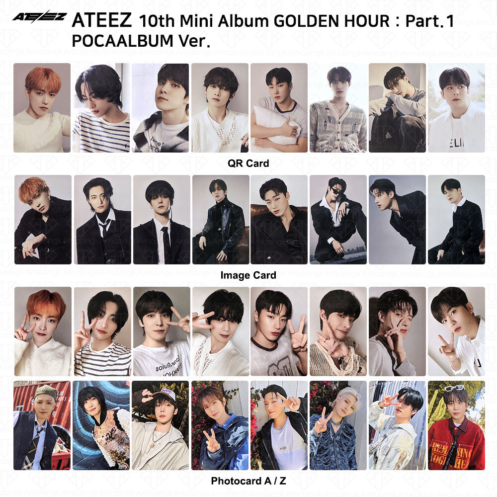 ATEEZ 10th Mini Album Golden Hour Part.1 POCAALBUM Photocard QR