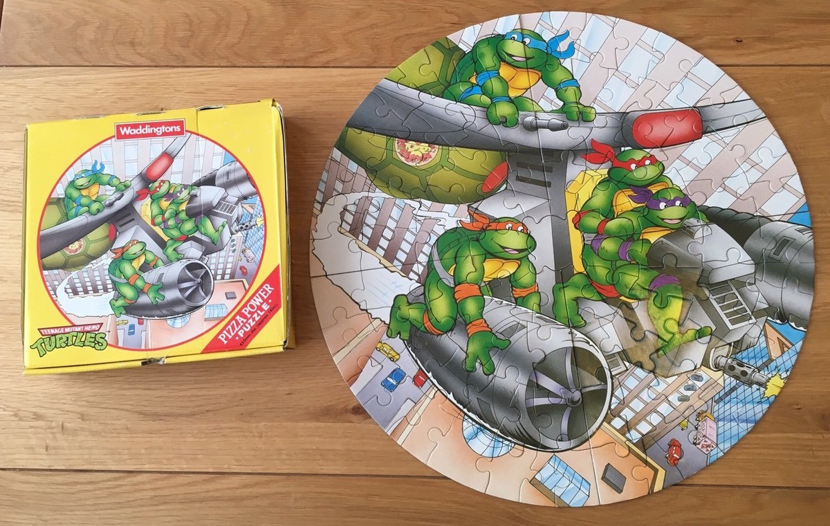 Vintage Waddingtons Teenage Mutant Hero Turtles Pizza Puzzle 100