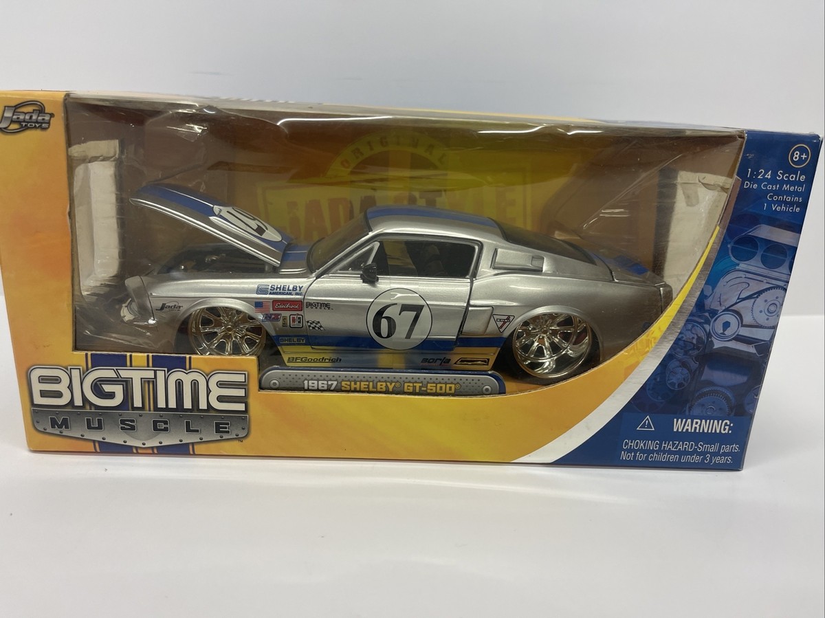 Jada Big Time Muscle 1967 Shelby GT-500 1/24 Diecast Silver With