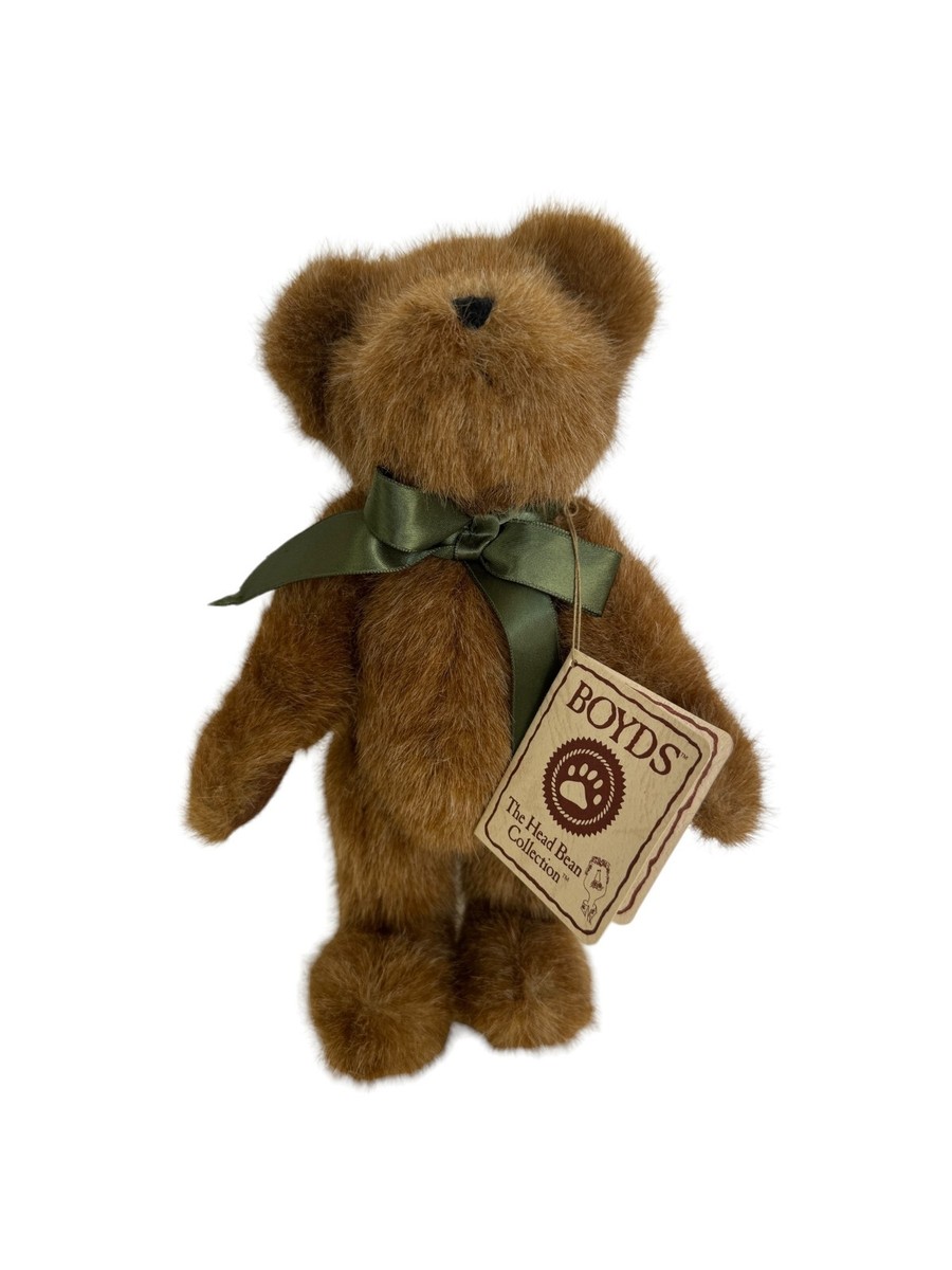 Boyds Bear Teddy Mr Bizbear Brown 10 inch Green Bow HB Heirloom