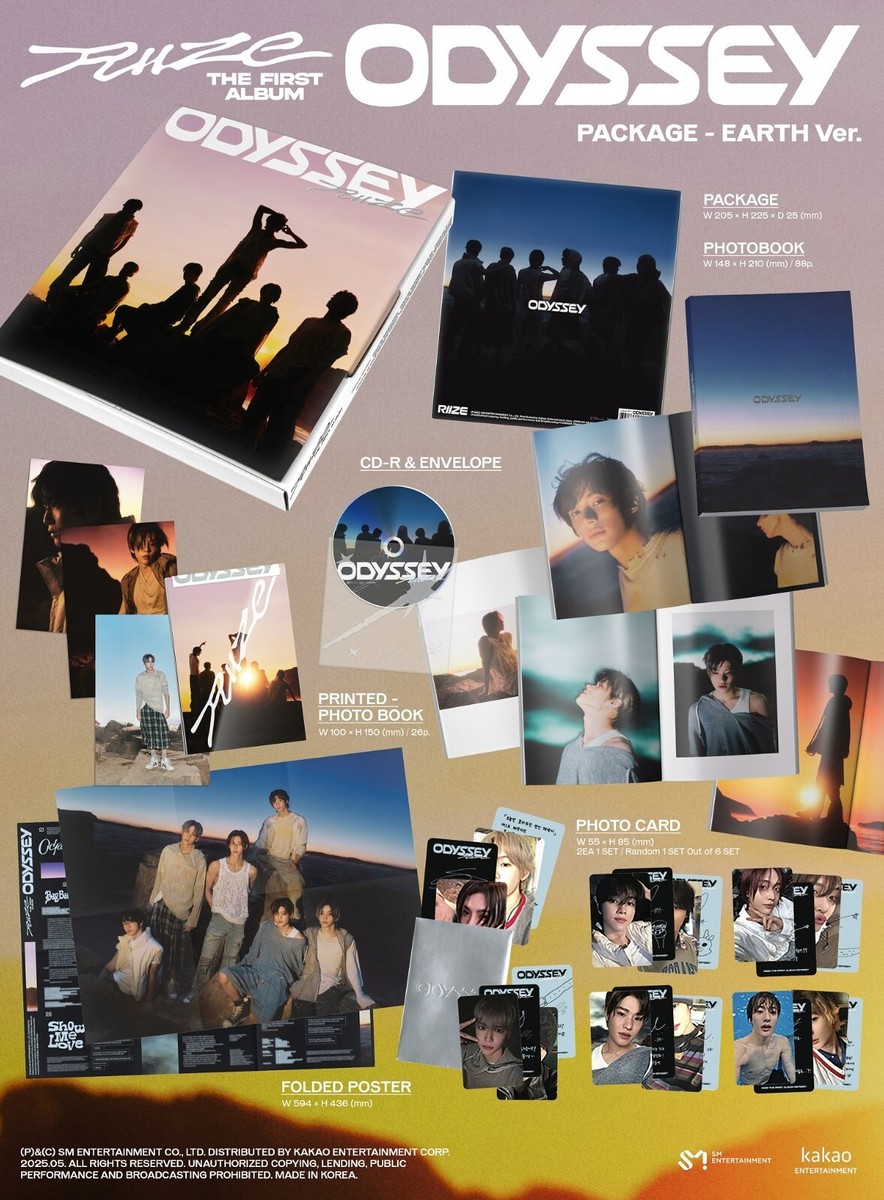RIIZE - ODYSSEY [PACKAGE Ver.] 1st Album+Extra Photocards Set | eBay