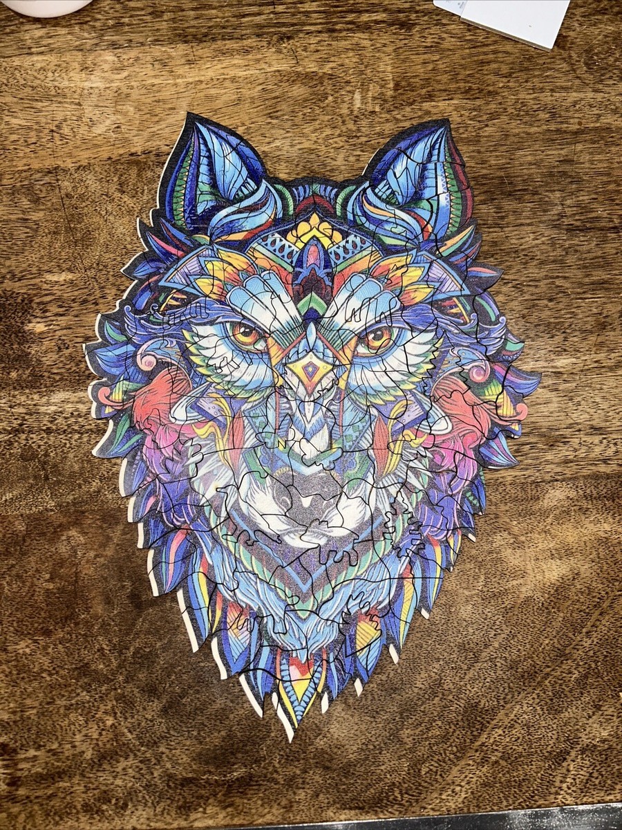 Magnificent Wolf Wooden Puzzle Level 5A Challenger Size 3A | eBay