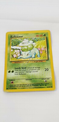 1st Gen Bulbasaur Pokemon Card | eBay