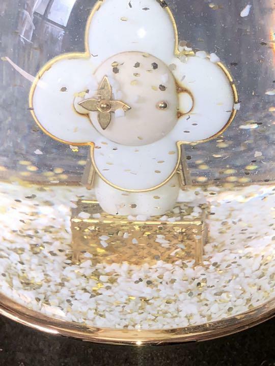 Louis Vuitton Vivienne Winter Snow Glitter Gold Globe Snowdome