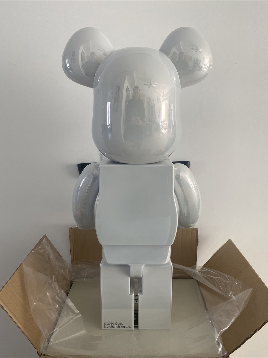Oasis 1000% Bearbrick Pearl White Chrome Version Medicom Japan Be