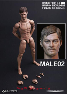 Damtoys 1/6 Narrow Shoulders Body 2.0 & Daryl Head Accessories