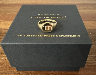 Taylor Swift TTPD Tortured Poets Department Gold Ring Size 6 TTPD