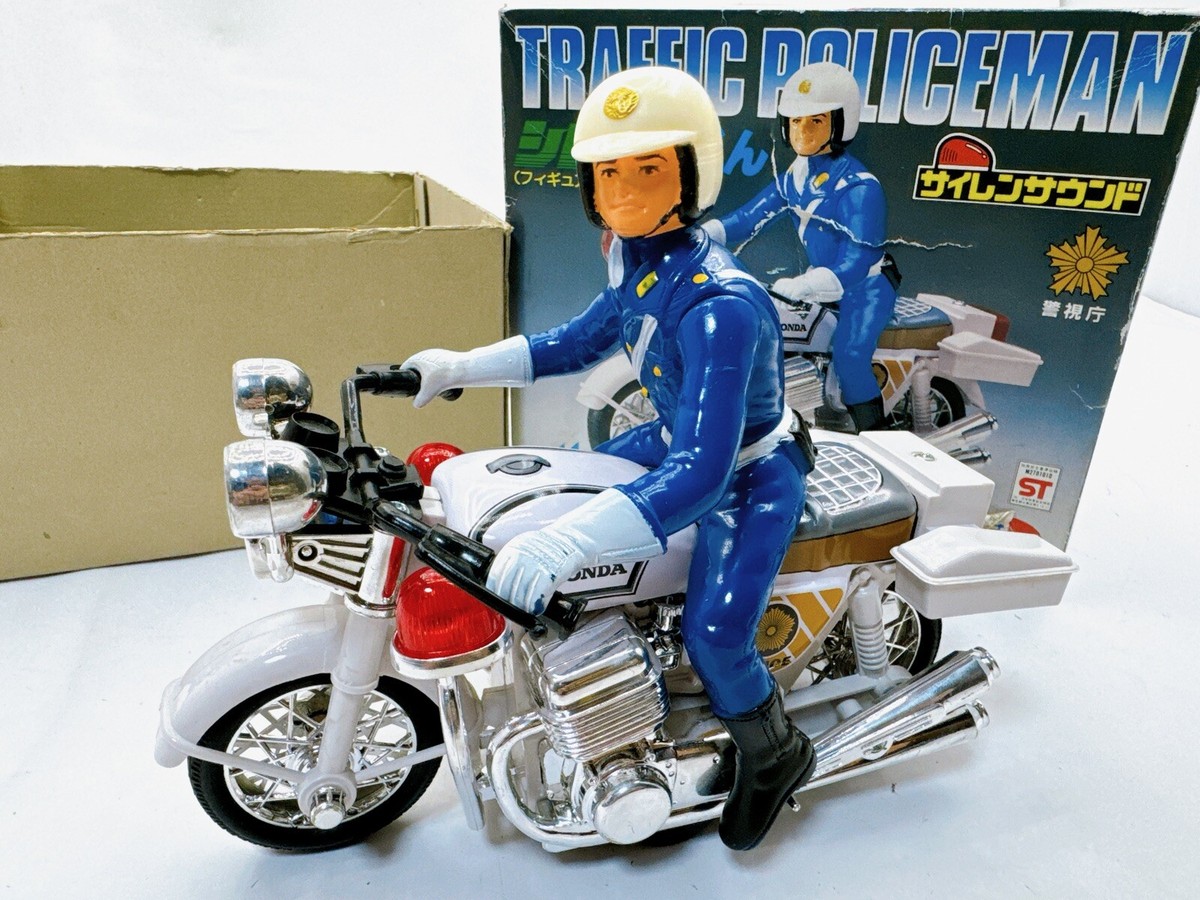 Shirobai-Kun Traffic Policeman Friction Siren Sound Made in Japan