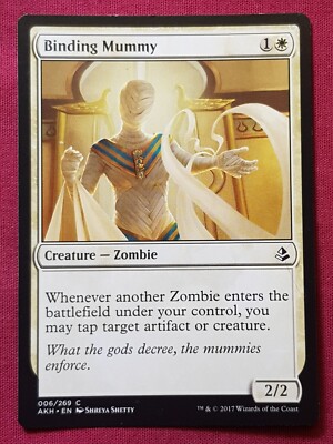 Magic The Gathering AMONKHET BINDING MUMMY white card MTG | eBay