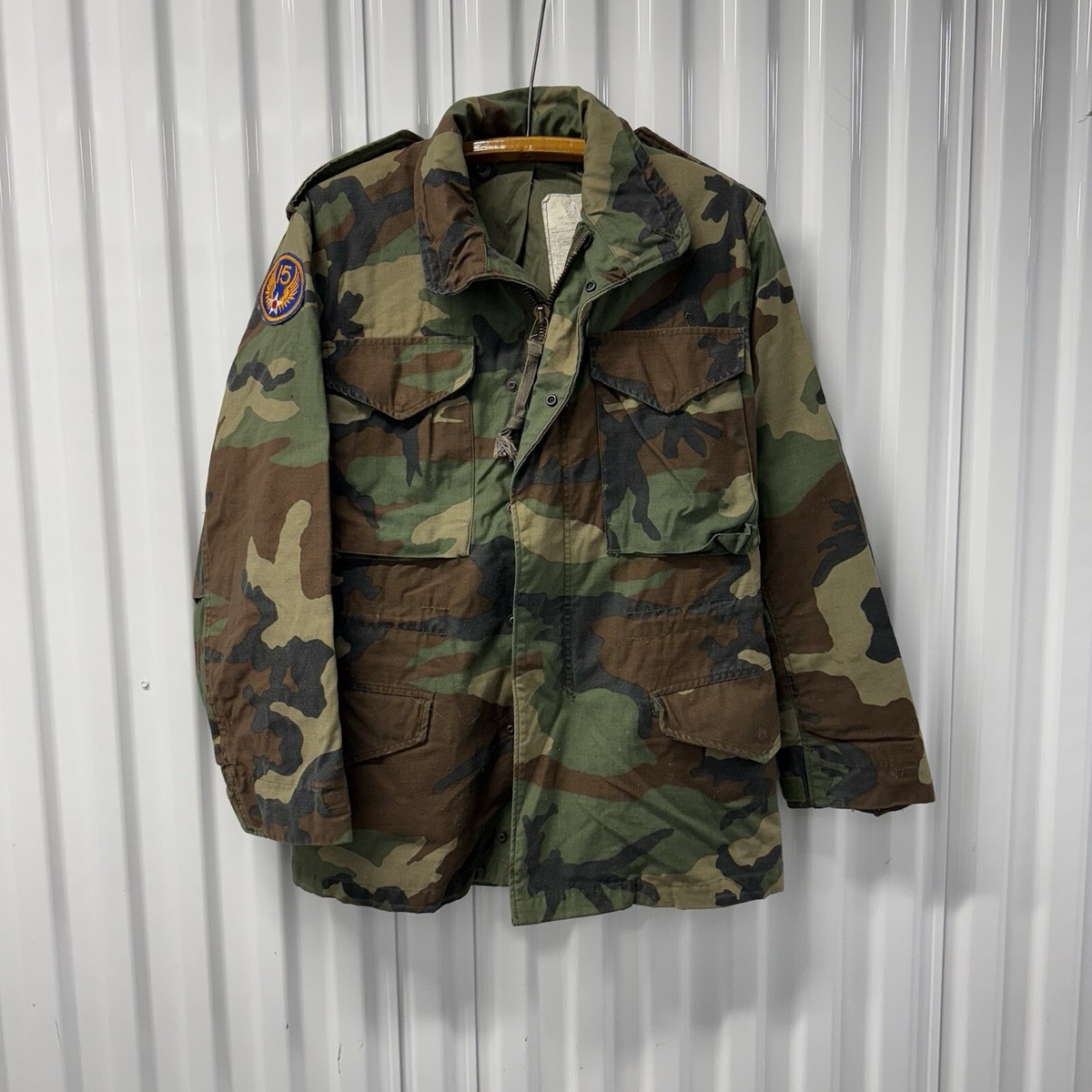 Vintage Alpha Industries M-65 Woodland Camo Air Force Field Jacket