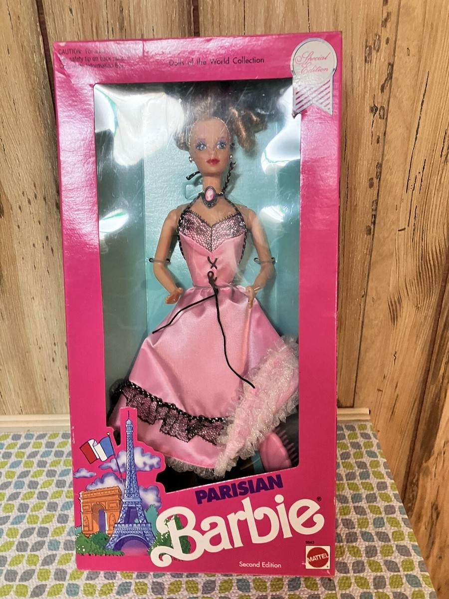 Vintage 1990 Mattel Parisian Barbie Doll #9843 2nd Ed Dolls Of The