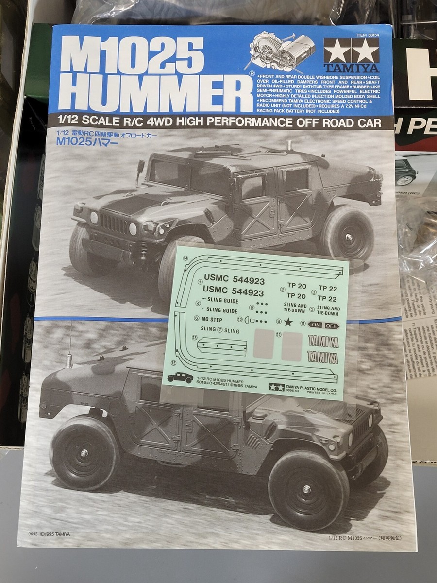 New Vintage Open Tamiya 1/12 RC M1025 Hummer Military TA01 Chassis