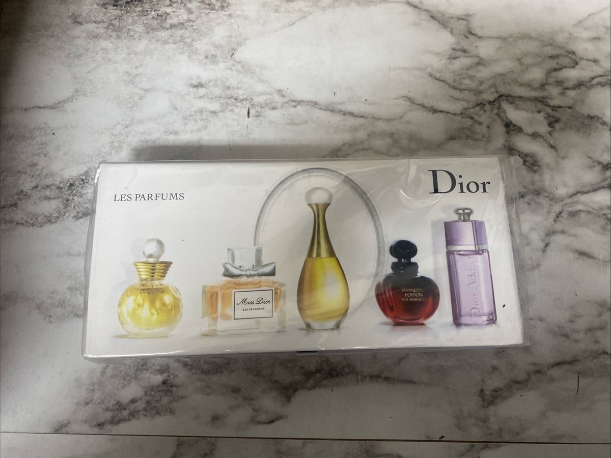 Dior LES PARFUMS Mini Perfume Set, Damaged Box, ONLY 4 Bottles