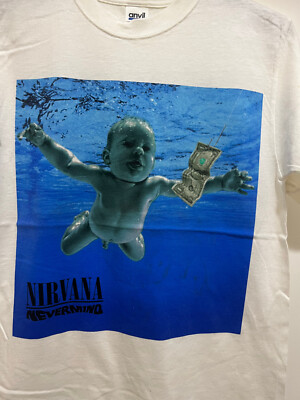 NIRVANA NEVERMIND Vintage 1992 T-Shirt - White Color T-Shirt - New