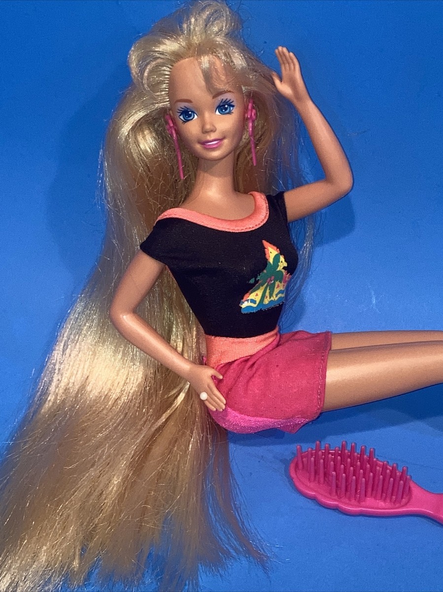 Glitter Hair Barbie 1993 Vintage Super Long Hair + Original Dress