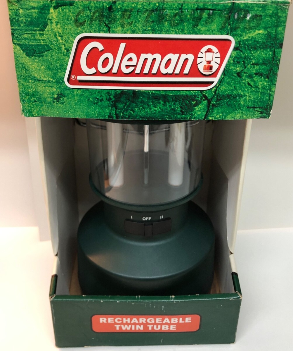 Vintage Coleman Rechargeable Twin Tube Fluorescent Lantern Lamp