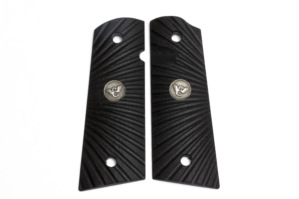 Wilson Combat - 1911 Black G10 Starburst Flat Bottom Grips - Full