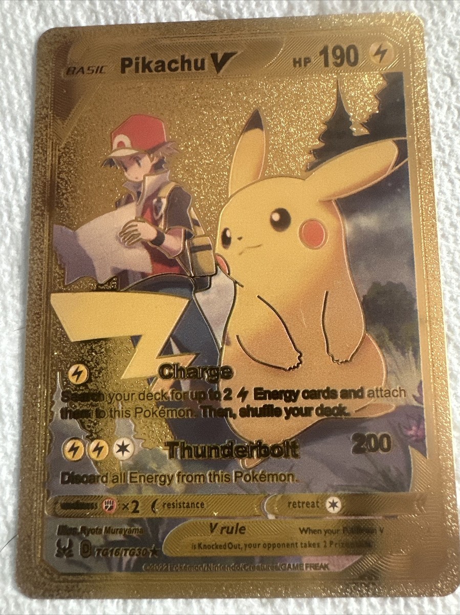 Pikachu V Gold Foil Fan Art Hp190 NM | eBay
