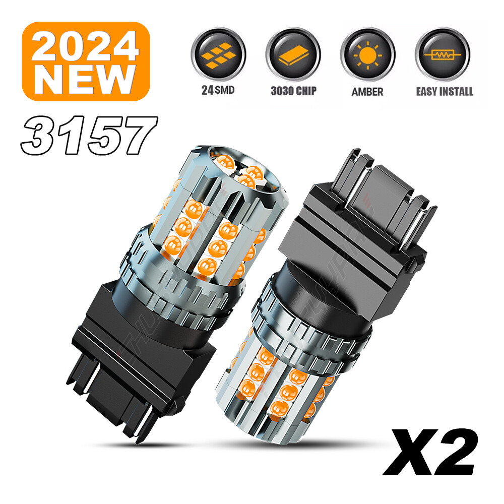 For Dodge Journey 2009-2017 2x 3157 Front Amber LED Turn Signal