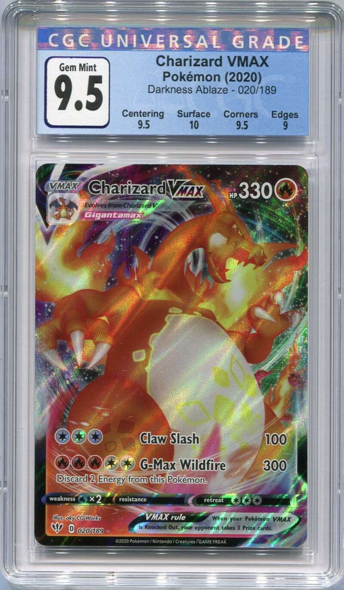 2020 Pokemon Sword & Shield Darkness Ablaze 20 Charizard VMAX URR