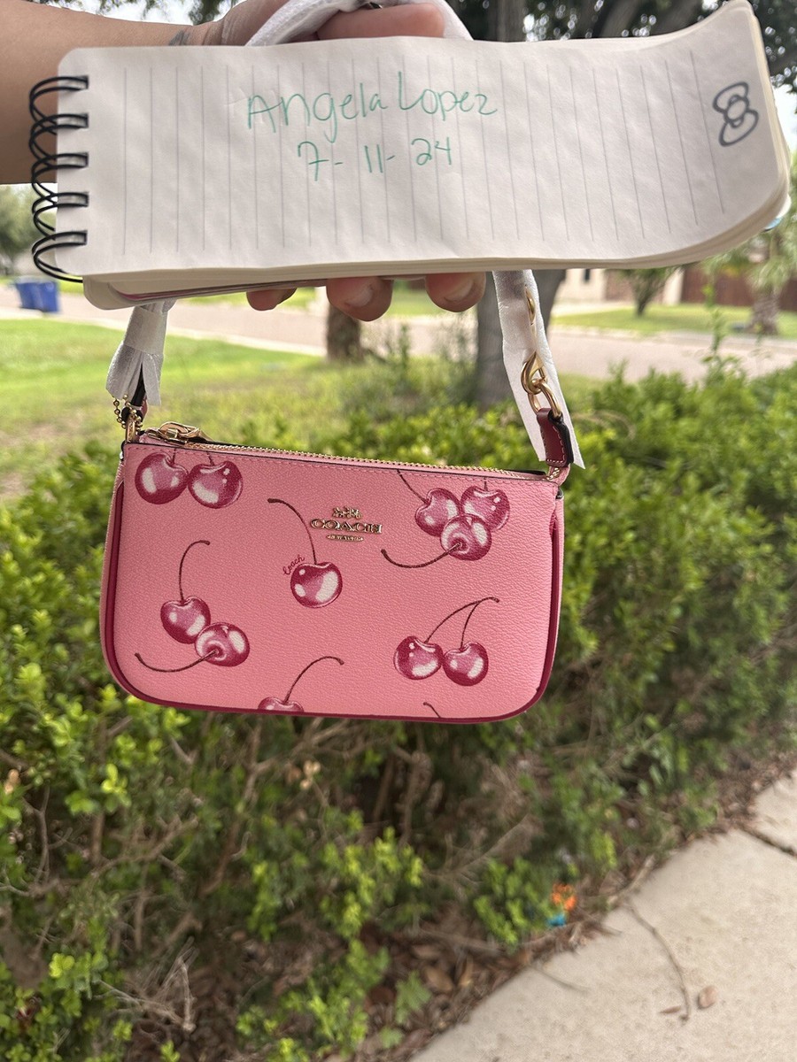 NWT COACH Women's CR827 Nolita 19 With Cherry Print Flower Pink