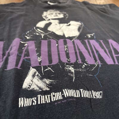 Vintage Madonna “ Who's That Girl World Tour 1987” Size Large T