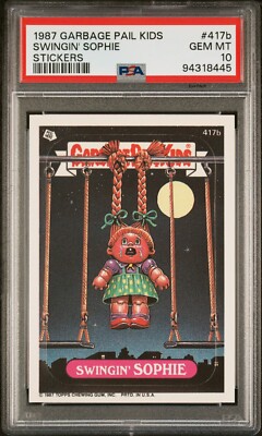 1987 Garbage Pail Kids Series 10 OS10 SWINGIN SOPHIE 417b PSA 10