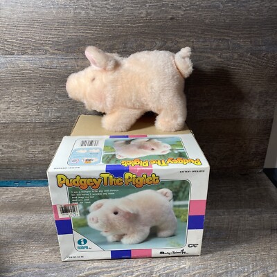 Vintage 1986 'Pudgey the Piglet' Battery Operated Toy Pig (Parts