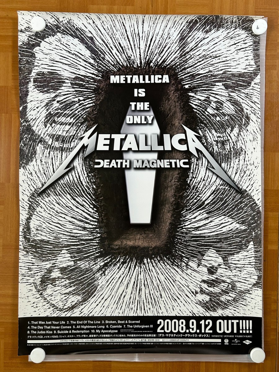 METALLICA / DEATH MAGNETIC 2008 Japan Original Promo Poster B2