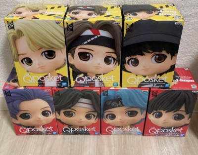 BTS TinyTAN Q Posket Figure Set of 7 Complete Set Banpresto