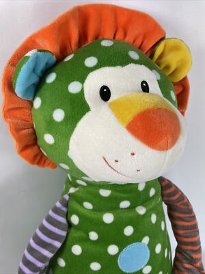 Sams Club Lion Cat Large Plush Stuffed Animal Green Polka Dot