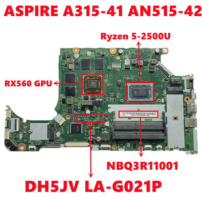 Laptop Motherboard For Acer Aspire A315-41 AN515-42 DH5JV LA-G021P
