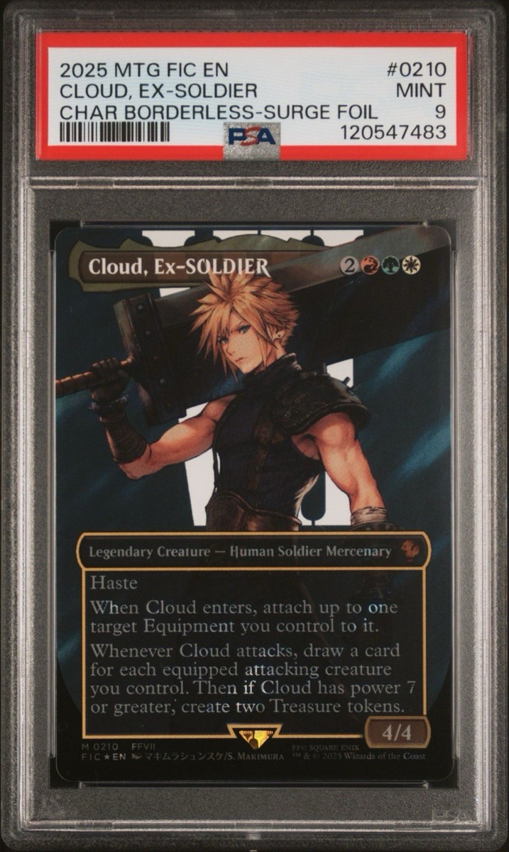 MTG FF 元ソルジャー、クラウド 拡張アート foil 神話レア 英語版 MTG