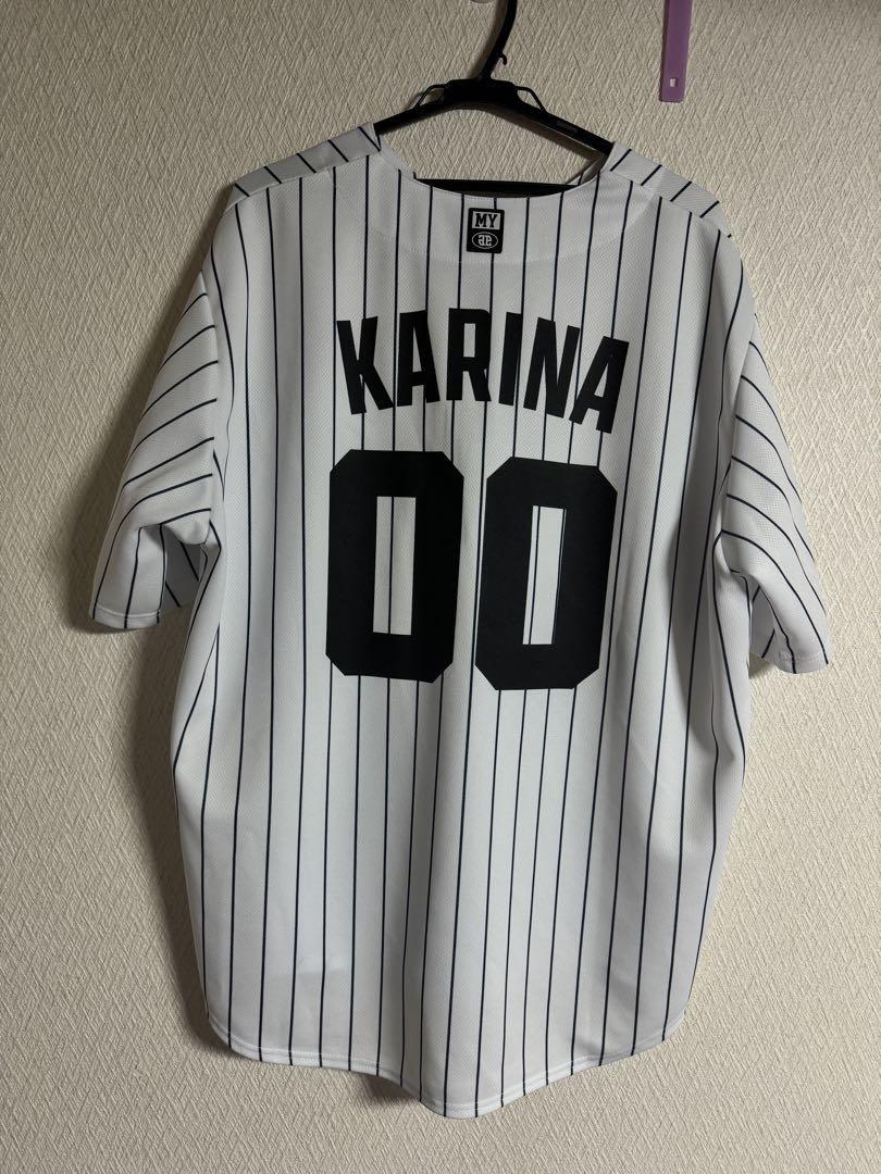 aespa KARINA 00 BASEBALL UNIFORM Shirt Official Rare Kpop Idol
