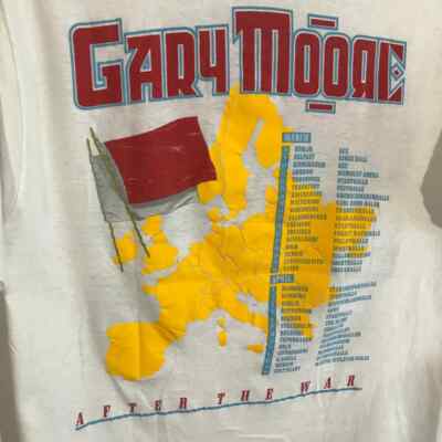 Vintage 1989 Gary Moore After The War Tour T-shirt Blues Rock