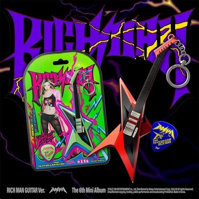 AESPA RICH MAN 6th Mini Album GUITAR Ver/NFC CD+Keyring+A.Card+2