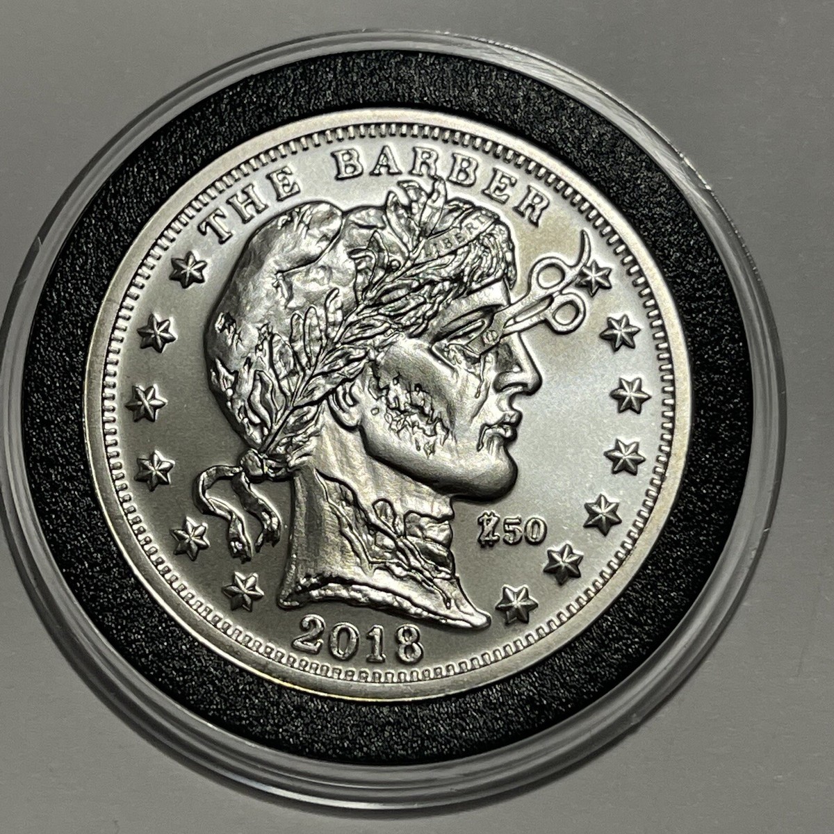 The Barber Zombie Dollar Zombucks Rare Coin 1 Troy Oz .999 Fine